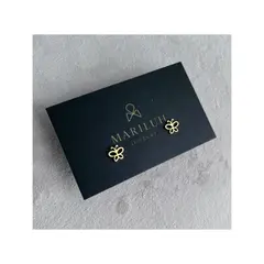 GENERICO - Aretes Acero - BSC Mariposa Lineas Dorada