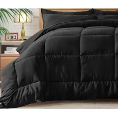 GENERICO - Edredón Premium 300 Gr. Hipoalergénico Color Negro - Fabitex