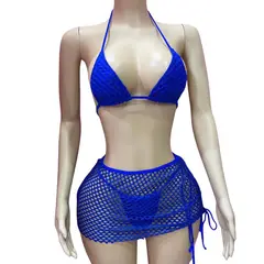 LIMA BIKINI - Bikini azul 3 piezas (copa chica)