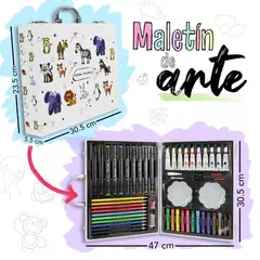 GENERICO - Maletin Set De Arte, Oleo, Plumones Y Pintura Juego De 50 piezas Blanco