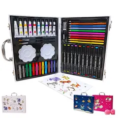 GENERICO - Maletin Set De Arte, Oleo, Plumones Y Pintura Juego De 50 piezas Blanco