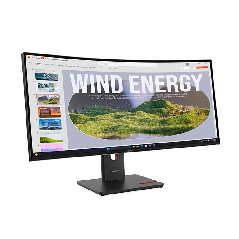 Monitor Curvo ThinkVision T34WD-40 34 1500RWLED WQHDVAHDMIDPRJ-45USB-CUSB-A