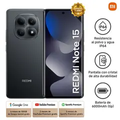 XIAOMI - Smartphone Redmi Note 15 Negro 8Gb 256Gb