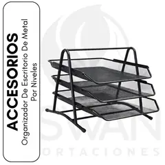 GENERICO - Organizador De Escritorio De Metal Por Niveles