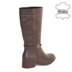 KALURI - Bota Alta para Mujer - Luna 02 Chocolate
