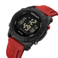 NAVIFORCE - Reloj NF7104 Digital Correa Roja de silicona