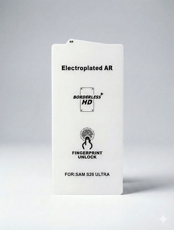 Mica de Vidrio AR S26 Ultra Transparente Sin Bordes - Compatible con Huella