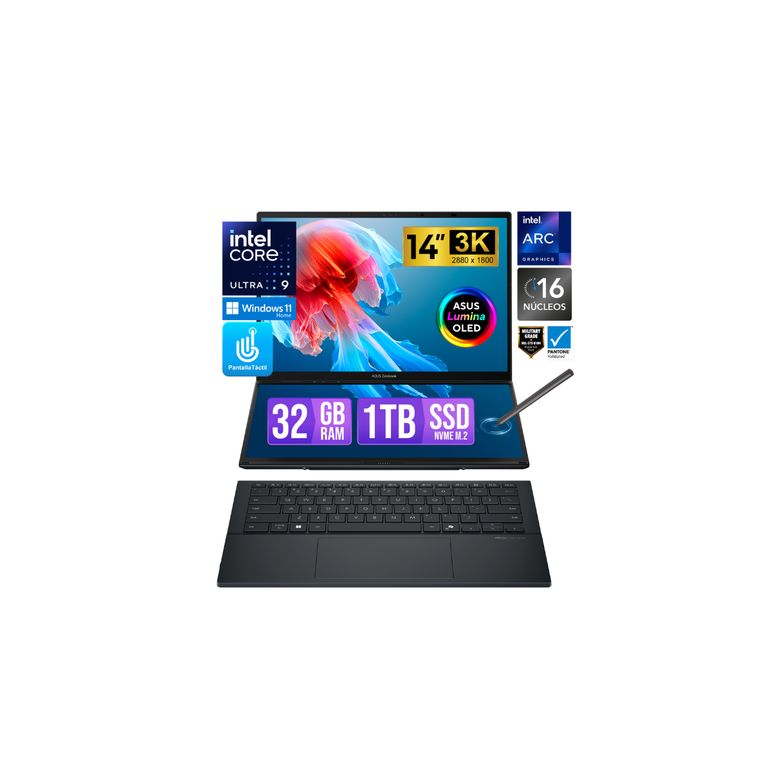 LAPTOP ZENBOOK UX8406CA-PZ073W 14″ 3K OLED Touch Core Ultra 9 285H 32GB/1TB SSD/WIN11H