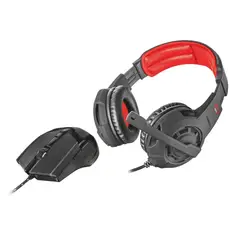 TRUST - Audífono GXT 784 con micrófono y mouse, conectividad USB, color negro