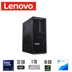 LENOVO - Computador - ThinkStation P3 Tower, Core Ultra 9 285K, 32GB, 1TB, RTX 16GB, Win 11