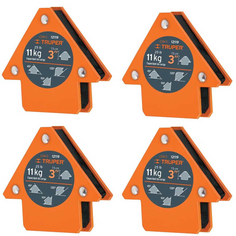 Combo Escuadras magnéticas para soldar 11kg, 4 piezas, 12119