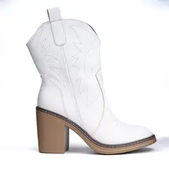 NEBULA - Botas Mujer Vaqueras - Nébula - Blanco