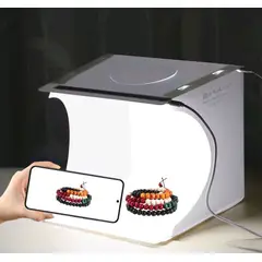 GENERICO - Caja de Luz Fotográfica LED Portátil con 6 Fondos – Mini Estudio Fotográfico USB para Productos