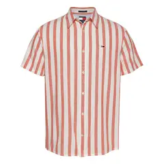 TOMMY HILFIGER - CAMISA TJM REG LINEN BLEND STP SS SHI TH