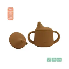 VERSATINO - Mini Cup 3 en 1 – Vaso Antiderrames y con Cañita - Chocolate