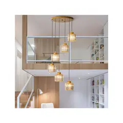 GENERICO - LÁMPARA COLGANTE DE CRISTAL 6 LUCES