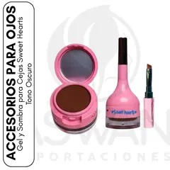 GENERICO - Gel y Sombra para Cejas Sweet Hearts Tono Oscuro