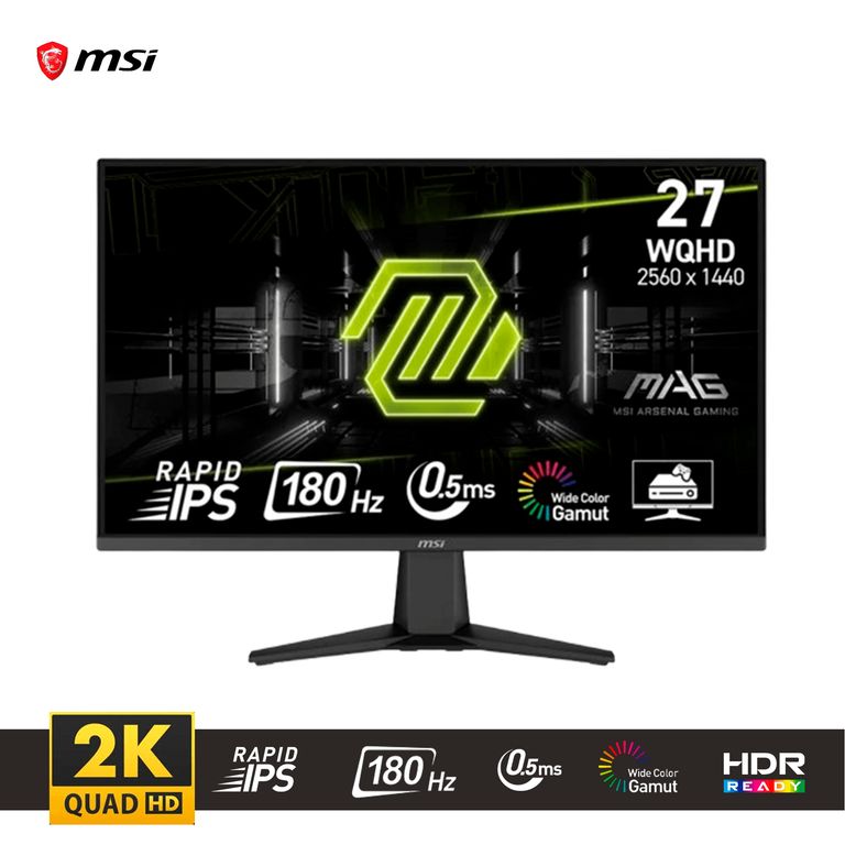 Monitor plano gaming MAG-275QF 27 WQHD Rapid IPS