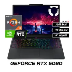 LENOVO - LAPTOP LEGION PRO 5 AMD RYZEN 9 8945HX 83LT002MLM RAM 32GB DDR5 SSD 1TB 16" RTX 5060 8GB