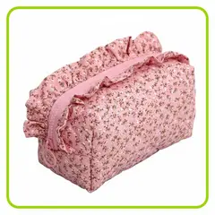 GENERICO - Neceser Bolso Acolchado Coquette Rosa Pastel