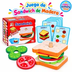 GENERICO - Juego de Sandwich Apilable de Madera Estimulación