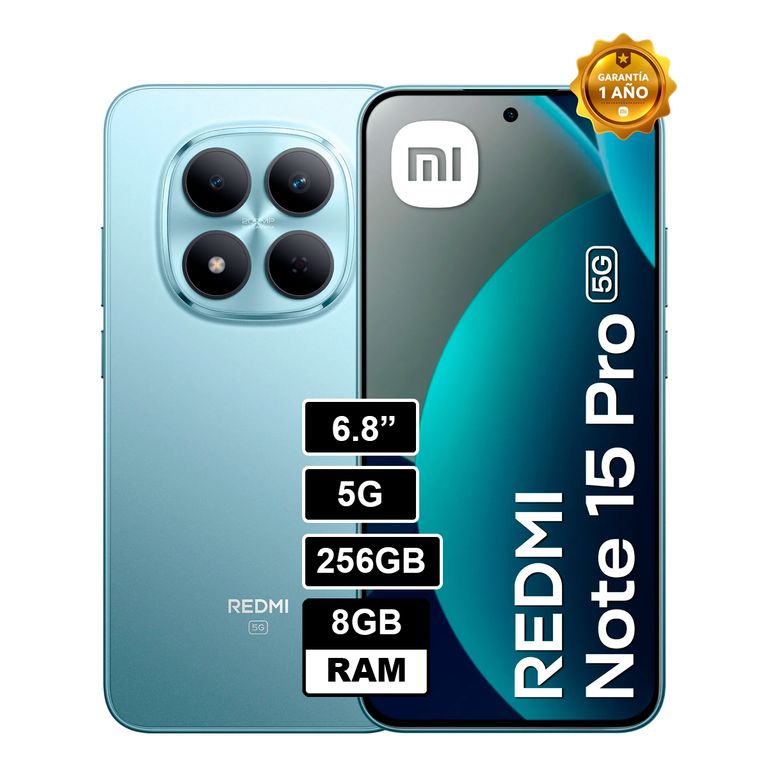 Smartphone Redmi Note 15 Pro 5G 8GB 256GB Azul