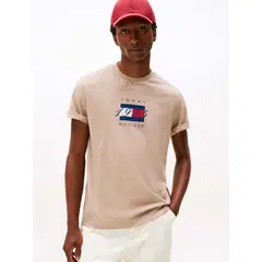 TOMMY HILFIGER - CAMISETA LINEAR FLAG GRAPHIC TEE TH