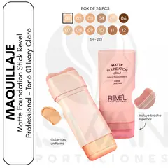 REVEL - Matte Foundation Stick Professional Tono 01 Ivory Claro