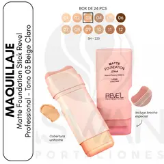 REVEL - Matte Foundation Stick Professional Tono 03 Beige Claro