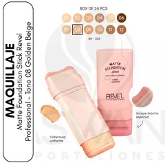REVEL - Matte Foundation Stick Professional Tono 08 Golden Beige