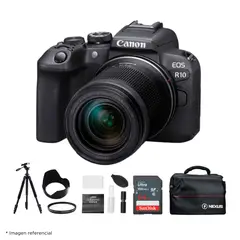 CANON - Cámara Mirrorless EOS R10 + Lente RF-S 18-150MM IS STM + Kit Ultimate