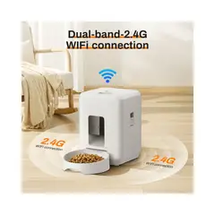 GENERICO - Dispensador Automático de Comida para mascotas Negro Smart Wifi 2 L