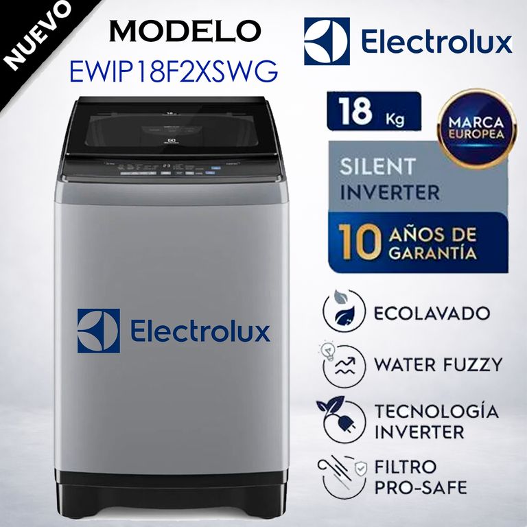 Lavadora Inverter 18.5Kg GRIS EWIP18F2XSWG