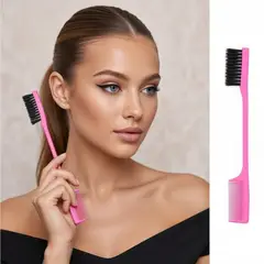 GENERICO - CEPILLO PEINE ANTI FRIZZ FUCSIA PARA BARRA DE CERA DOBLE CARA VERANO ESCOLAR BELLEZA GENIEKA