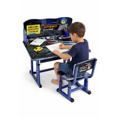 GENERICO - Mesa Escritorio Regulable Infantil Diseño Carro Carrera Silla Regulable Escolar JNW-1101-8