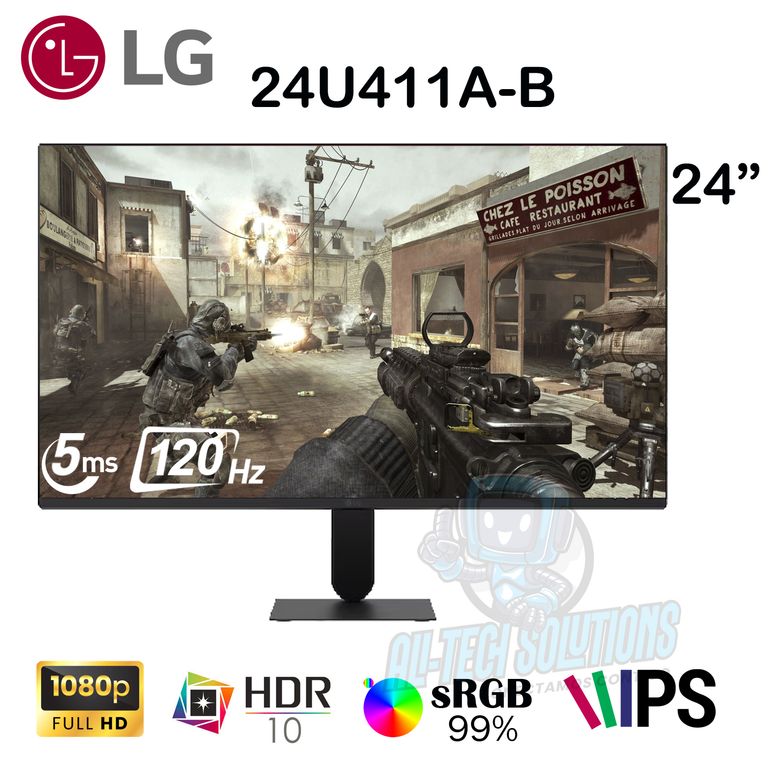 MONITOR 24U411A-B FULL HD 24 IPS 120hz 5ms HDR10
