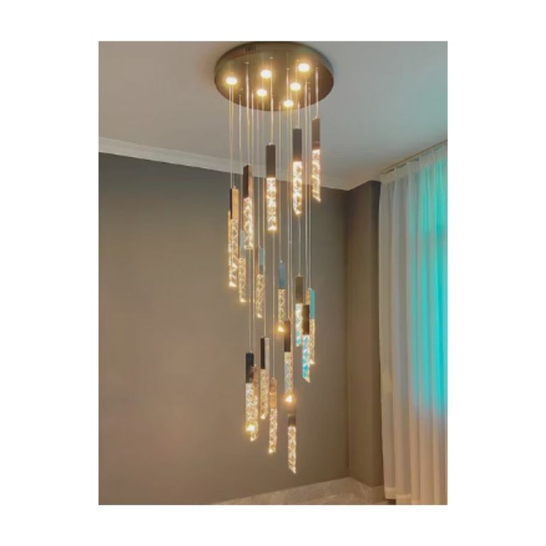 LÁMPARA COLGANTE DE CRISTAL LED