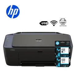HP - Impresora AiO 2975 de tinta DeskJet Ink Advantage, Imprime, Escanea , Copia , Wi-Fi , USB 2.0