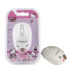 GENERICO - Mouse Inalámbrico Diseño Capibara Carita Conexión Bluetooth Blanco