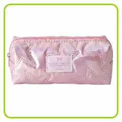 GENERICO - Cartuchera Brillante con Estrellas Rosado Escolar y Oficina