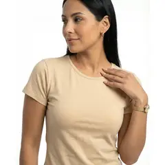 GENERICO - Pack 3 Polos Mujer Cuello Redondo 100% Algodon