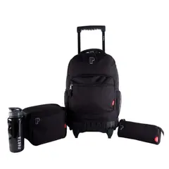 PORTA - PACK MOCHILA CABIMAS-CRY NEGRO CON RUEDAS