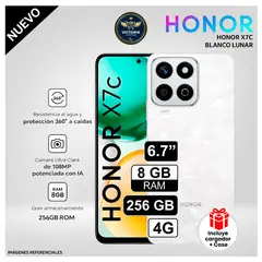 HONOR - Celular Libre X7C 8GB Ram 256GB - Blanco Lunar