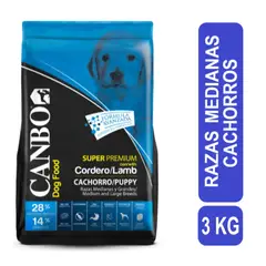 CANBO - Súper Premium Cachorro Razas Mediana y Grandes 3 Kg