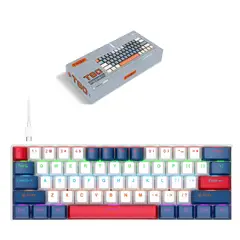 GENERICO - Teclado Mecánico T-Wolf T60 60% RGB Cable USB C