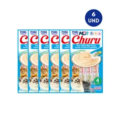 MOR - Churu Atún y Scallop Snack Húmedo para Gatos Pack x 6