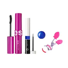 Esika - SET MASCARA PESTAÑAS MEGA FULL + DELINEADOR PUNTA PINCEL AZUL IMPACTANTE