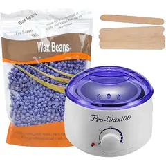 OEM - Kit Depilación Profesional Olla Derretidor + Cera 100g + Palitos Aplicadores