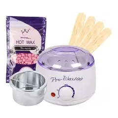 OEM - Kit Depilación Profesional Olla Derretidor + Cera 100g + Palitos Aplicadores