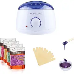 OEM - Combo Depilación Olla Derretidor Calentador Cera + Perlas 100g + Palitos
